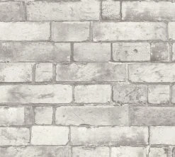 Vliestapete AUTHENTIC WALLS 2 - grau-weiß - 10 Meter