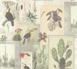 Vliestapete AUTHENTIC WALLS 2 - beige-grün-grau - 10 Meter