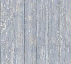 Vliestapete AUTHENTIC WALLS 2 - Holz - blau - 10 Meter