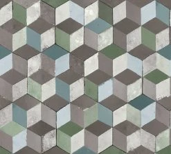 Vliestapete - AUTHENTIC WALLS 2 - blau-grau-grün - 10 Meter