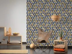 Vliestapete - AUTHENTIC WALLS 2 - blau-braun-grau - 10 Meter -Baumarkt Verkaufsgeschäft 9003723600 03 1600Wx1600H