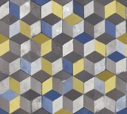 Vliestapete - AUTHENTIC WALLS 2 - blau-braun-grau - 10 Meter