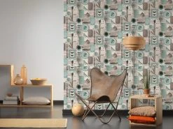 Vliestapete - AUTHENTIC WALLS 2 - blau-grün-braun - 10 Meter -Baumarkt Verkaufsgeschäft 9003723900 04 1600Wx1600H