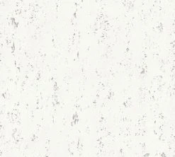 Vliestapete - Beton - weiß mit grober Struktur - 10 Meter