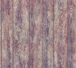 Vliestapete - BOHO LOVE - Holz - beige-rot-lila - 10 Meter