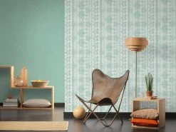 Vliestapete - BOHO LOVE - Raute - blau-grün-grau - 10 Meter -Baumarkt Verkaufsgeschäft 9003730400 03 1600Wx1600H