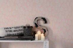 Vliestapete - COLIBRI - Blätter - rosa-weiß - 10 Meter -Baumarkt Verkaufsgeschäft 9003730700 04 1600Wx1600H