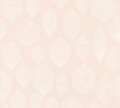 Vliestapete - COLIBRI - Blätter - rosa-weiß - 10 Meter