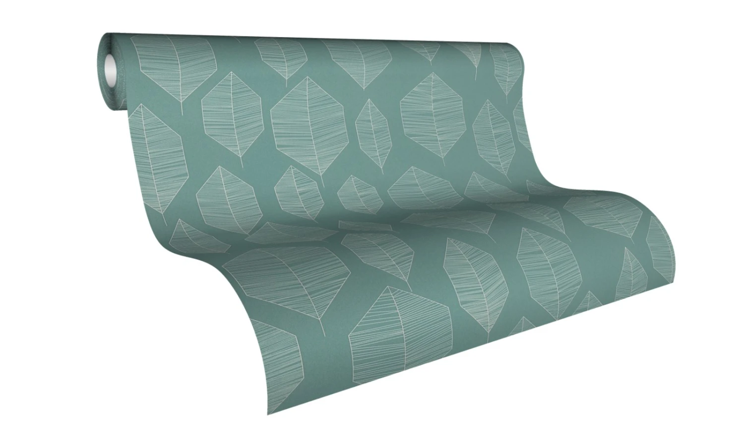 Vliestapete - COLIBRI - Blätter - weiß-grün - 10 Meter 2 Vliestapete - COLIBRI - Blätter - weiß-grün - 10 Meter – Bild 2