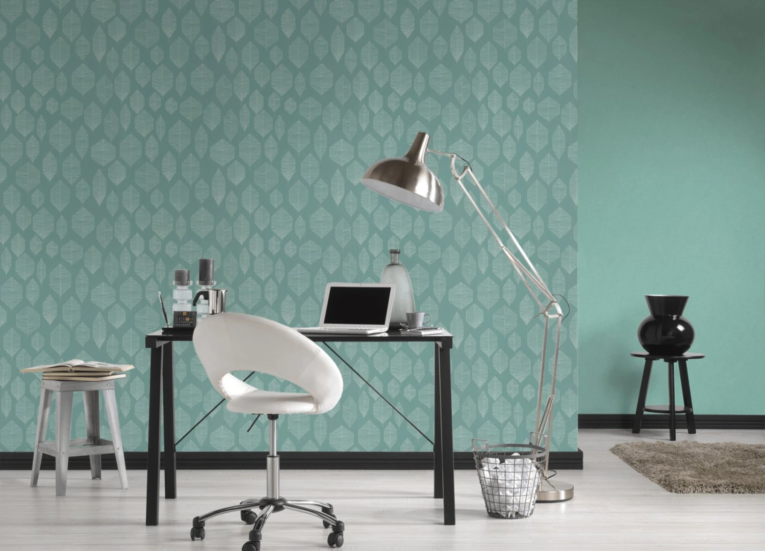 Vliestapete - COLIBRI - Blätter - weiß-grün - 10 Meter 3 Vliestapete - COLIBRI - Blätter - weiß-grün - 10 Meter – Bild 3