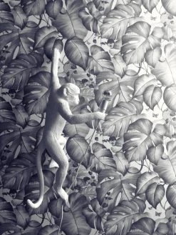 Vliestapete - COLIBRI - Dschungel - schwarz-weiß - 10 Meter -Baumarkt Verkaufsgeschäft 9003732200 03 1600Wx1600H