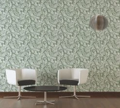 Vliestapete - COLIBRI - Palmenblatt - grün-weiß - 10 Meter -Baumarkt Verkaufsgeschäft 9003732700 04 1600Wx1600H