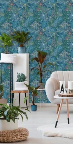 Vliestapete - COLIBRI - Floral - blau-grün-gelb - 10 Meter 6 Vliestapete - COLIBRI - Floral - blau-grün-gelb - 10 Meter -Baumarkt Verkaufsgeschäft 9003733900 03 1600Wx1600H