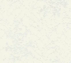 Vliestapete Designdschungel by Laura N.- weiß metallic-beige - 10 Meter