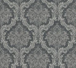 Vliestapete - schwarz-grau - 10 Meter