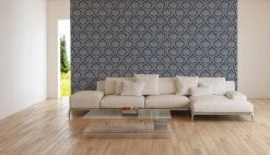 Vliestapete - blau-metallic-beige - 10 Meter -Baumarkt Verkaufsgeschäft 9003742000 03 1600Wx1600H