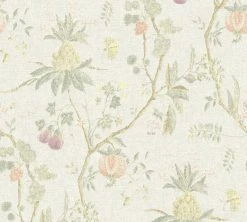 Vliestapete PARADISE GARDEN - braun-gelb-grün - Blumen - 10 Meter