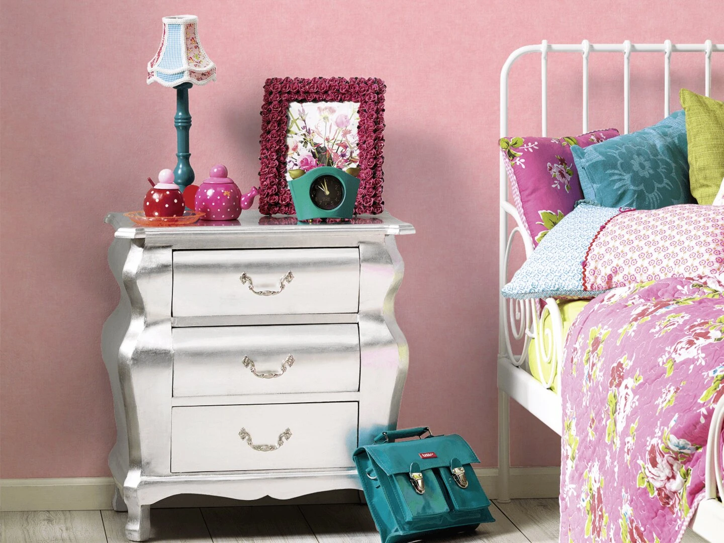 Vliestapete - rosa - 10 Meter 4 Vliestapete - rosa - 10 Meter – Bild 4