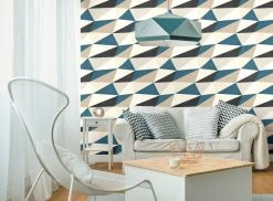 Vliestapete - blau-braun-grau - Modern - 10 Meter -Baumarkt Verkaufsgeschäft 9003746700 03 1600Wx1600H