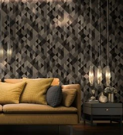 Vliestapete SCANDINAVIAN 2 - schwarz-braun - 10 Meter -Baumarkt Verkaufsgeschäft 9003749900 04 1600Wx1600H