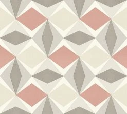 Vliesapete - beige-braun-rot - Grafik - 10 Meter