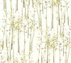 Vliesapete - gelb-grau-weiß - Natur - 10 Meter