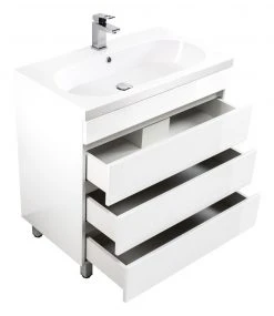 Stand-Waschtisch - weiß Hochglanz - 90 cm -Baumarkt Verkaufsgeschäft 9004045500 03 1600Wx1600H