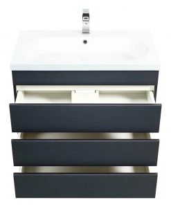 Stand Waschtisch - anthrazit Seidenglanz - 90 cm -Baumarkt Verkaufsgeschäft 9004045600 03 1600Wx1600H