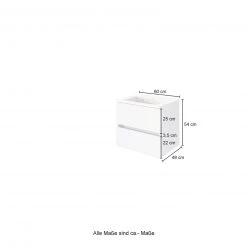 Waschtisch LUCCA - Wotan Eiche-grafitgrau - 60 cm -Baumarkt Verkaufsgeschäft 9004338800 04 1600Wx1600H