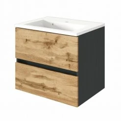 Waschtisch LUCCA - Wotan Eiche-grafitgrau - 60 cm