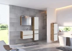 Waschtisch LUCCA - weiß matt-Wotan Eiche - 80 cm -Baumarkt Verkaufsgeschäft 9004338900 03 1600Wx1600H