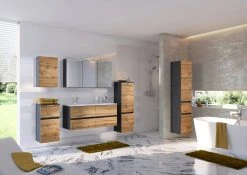 Doppelwaschtisch LUCCA - Wotan Eiche-grafitgrau - 120 cm -Baumarkt Verkaufsgeschäft 9004339700 03 1600Wx1600H