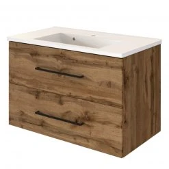 Waschtisch LUZERN - Wotaneiche - 80 cm breit