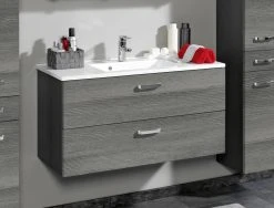 Waschtisch BOLOGNA - grafitgrau-Eiche rauchsilber - 90 cm -Baumarkt Verkaufsgeschäft 9004349700 03 1600Wx1600H