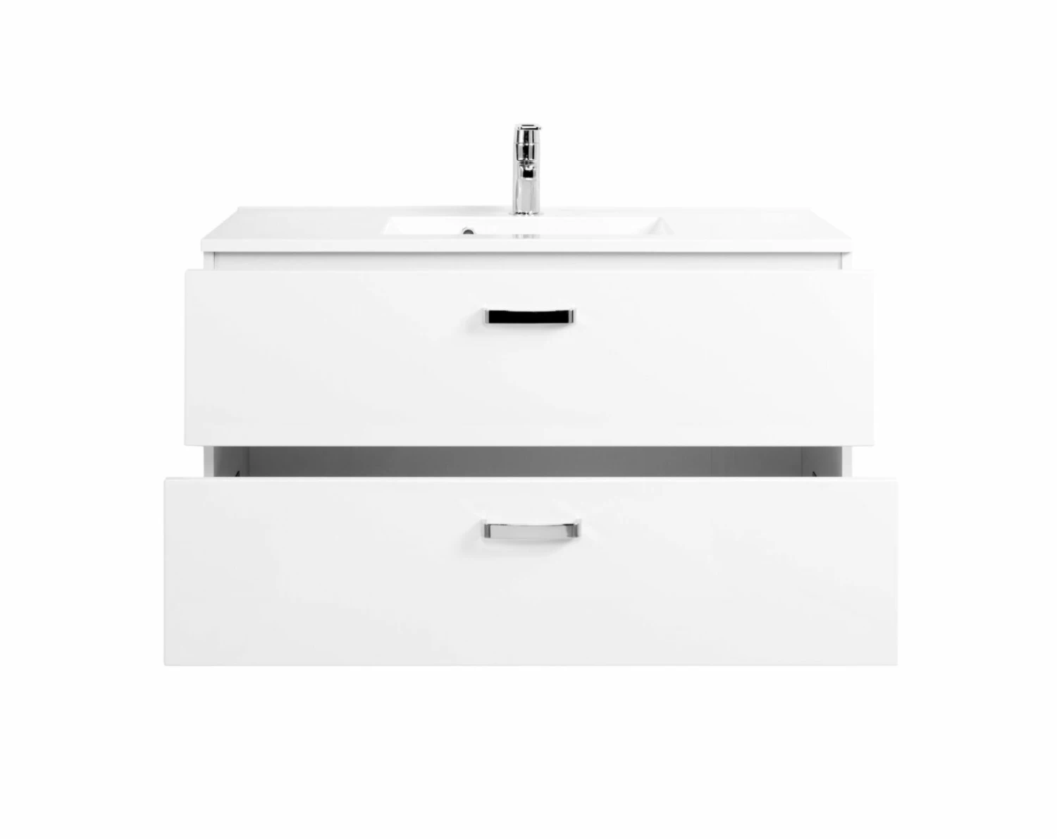 Waschtisch BOLOGNA - weiß Hochglanz - 100 cm 2 Waschtisch BOLOGNA - weiß Hochglanz - 100 cm – Bild 2