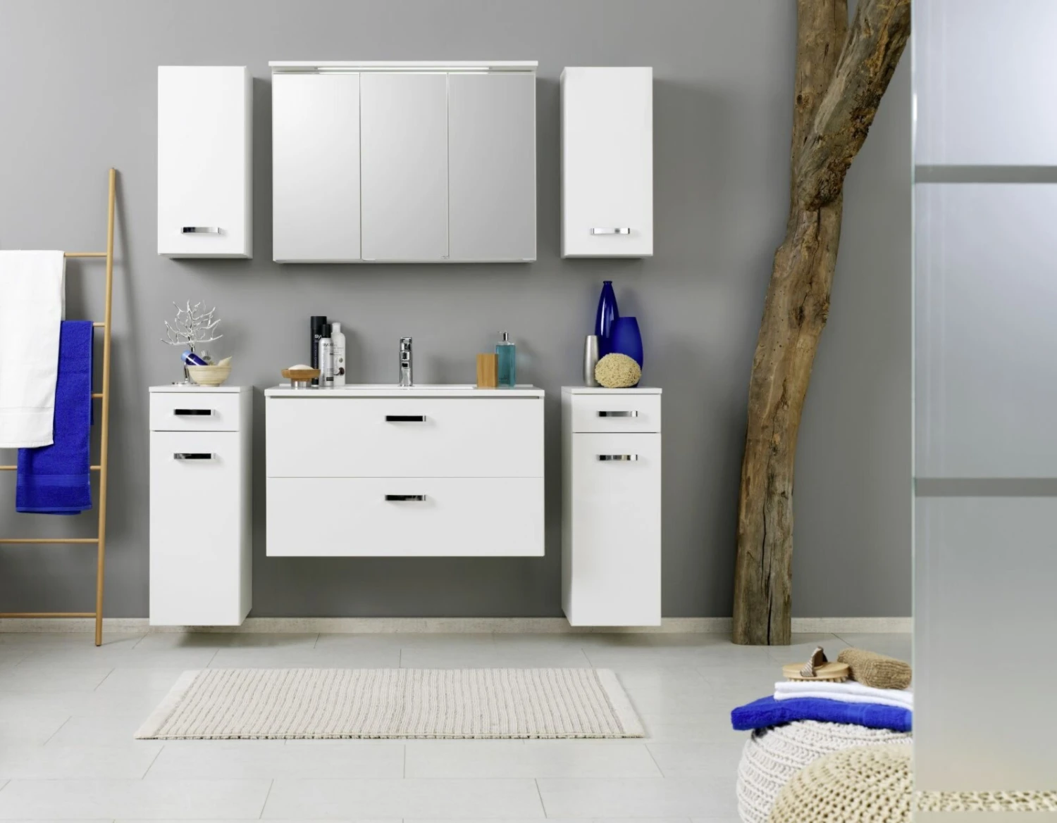 Waschtisch BOLOGNA - weiß Hochglanz - 100 cm 3 Waschtisch BOLOGNA - weiß Hochglanz - 100 cm – Bild 3