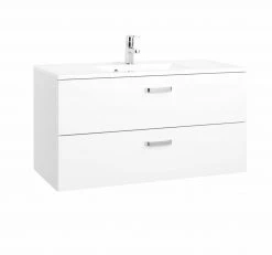 Waschtisch BOLOGNA - weiß Hochglanz - 100 cm