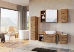 Waschtisch DAVOS - Wotaneiche - inklusive Becken - 90 cm -Baumarkt Verkaufsgeschäft 9004361800 04 1600Wx1600H