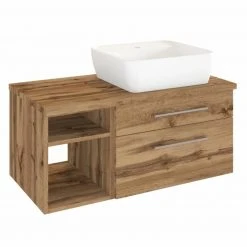 Waschtisch DAVOS - Wotaneiche - inklusive Becken - 90 cm