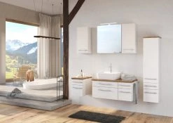 Waschtisch DAVOS - weiß - 2 Schubkästen - Becken links - 90 cm breit -Baumarkt Verkaufsgeschäft 9004362500 04 1600Wx1600H