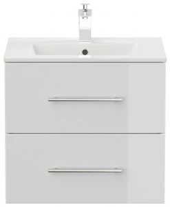 Waschtisch HOMELINE 60 - weiß Hochglanz - mit Waschbecken - 61 cm 6 Waschtisch HOMELINE 60 - weiß Hochglanz - mit Waschbecken - 61 cm -Baumarkt Verkaufsgeschäft 9004398500 03 1600Wx1600H