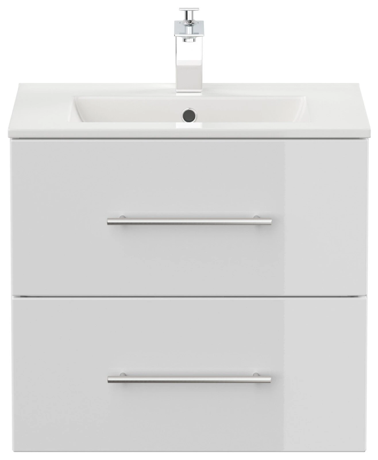 Waschtisch HOMELINE 60 - weiß Hochglanz - mit Waschbecken - 61 cm 3 Waschtisch HOMELINE 60 - weiß Hochglanz - mit Waschbecken - 61 cm – Bild 3