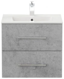 Waschtisch HOMELINE 60 - Betonoptik - mit Waschbecken - 61 cm -Baumarkt Verkaufsgeschäft 9004398800 03 1600Wx1600H