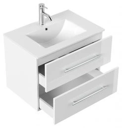 Waschtisch HOMELINE 70 - weiß Hochglanz - mit Waschbecken - 71 cm -Baumarkt Verkaufsgeschäft 9004398900 03 1600Wx1600H