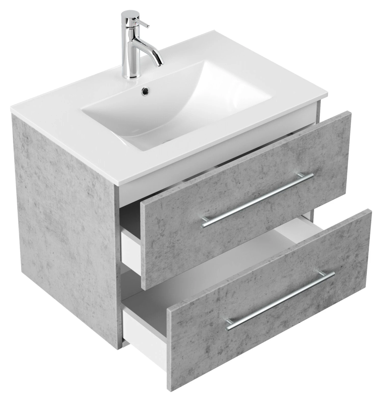 Waschtisch HOMELINE 70 - Betonoptik - mit Waschbecken - 71 cm 2 Waschtisch HOMELINE 70 - Betonoptik - mit Waschbecken - 71 cm – Bild 2