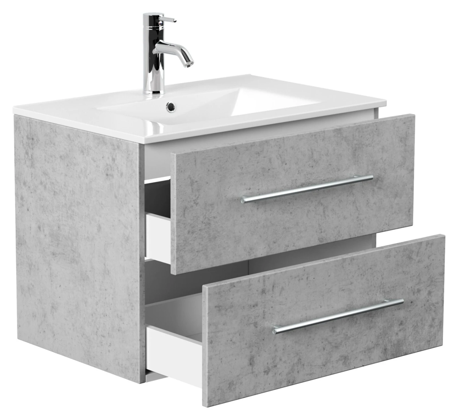 Waschtisch HOMELINE 70 - Betonoptik - mit Waschbecken - 71 cm 3 Waschtisch HOMELINE 70 - Betonoptik - mit Waschbecken - 71 cm – Bild 3