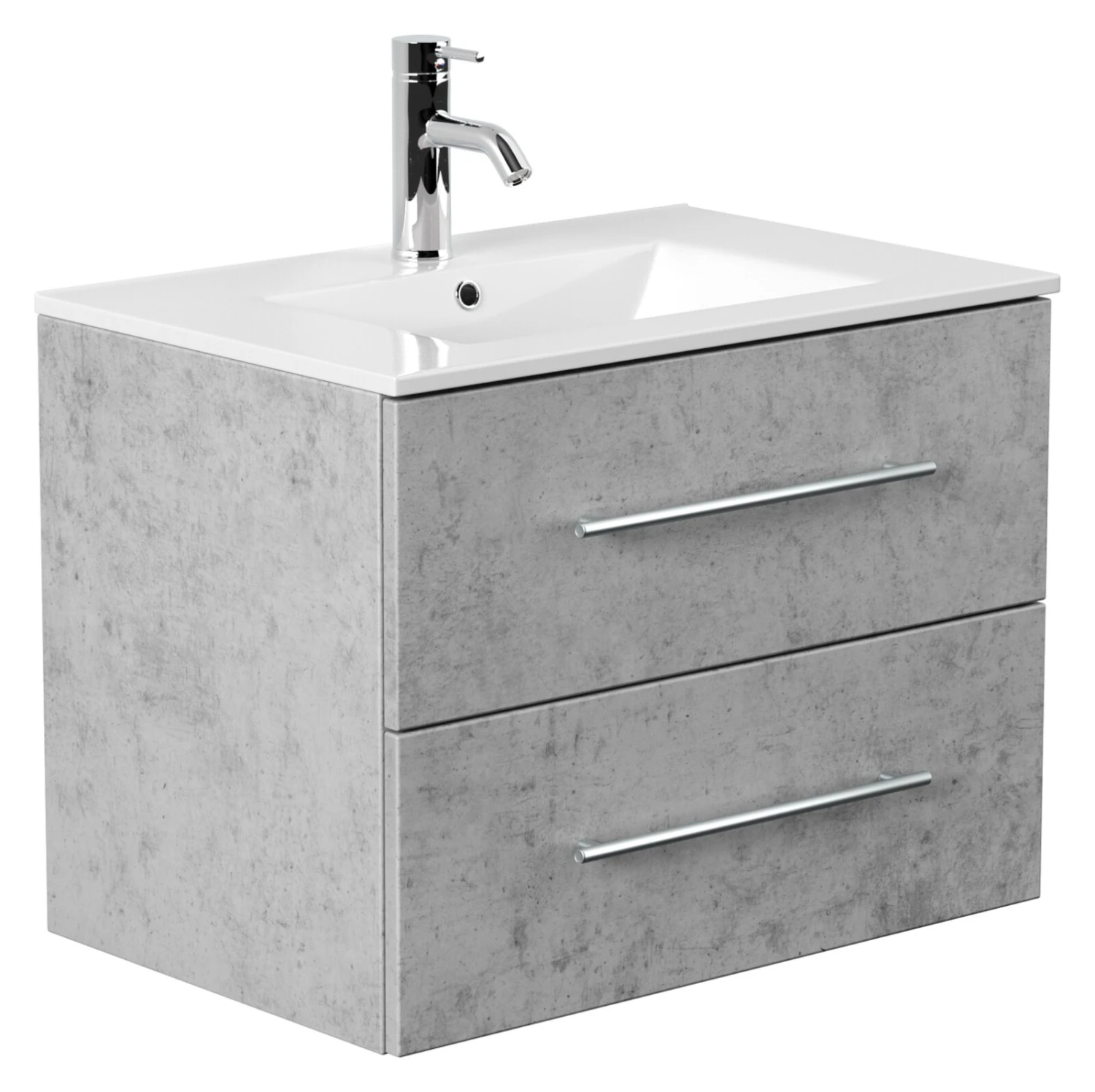 Waschtisch HOMELINE 70 - Betonoptik - mit Waschbecken - 71 cm 1 Waschtisch HOMELINE 70 - Betonoptik - mit Waschbecken - 71 cm