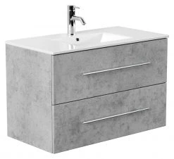 Waschtisch HOMELINE - beton - mit Waschbecken - 90 cm