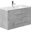 Waschtisch HOMELINE - beton - mit Waschbecken - 100 cm