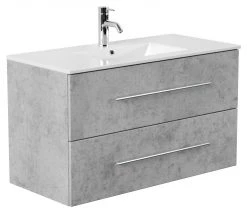 Waschtisch HOMELINE - beton - mit Waschbecken - 100 cm